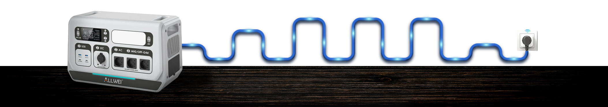 ALLWEI Balkonkraftwerk – Solaranlage mit Speicher für Zuhause