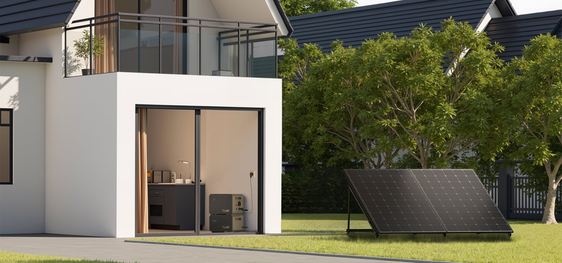 ALLWEI Balkonkraftwerk – Solaranlage mit Speicher für Zuhause