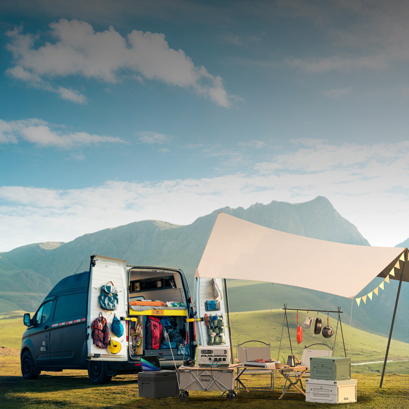 ALLWEI Balkonkraftwerk – Solaranlage mit Speicher für Zuhause