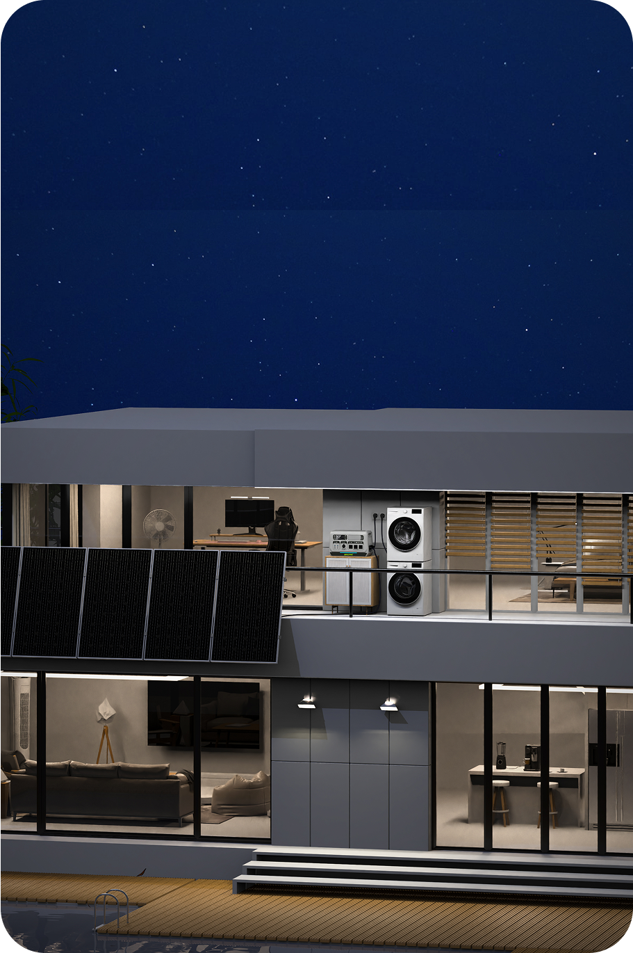 ALLWEI Balkonkraftwerk – Solaranlage mit Speicher für Zuhause