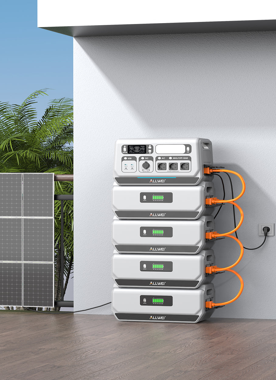 ALLWEI Balkonkraftwerk – Solaranlage mit Speicher für Zuhause