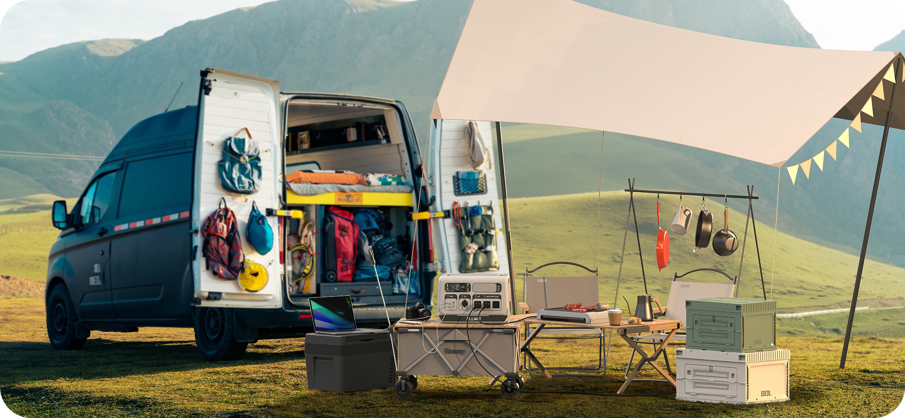 ALLWEI Balkonkraftwerk – Solaranlage mit Speicher für Zuhause