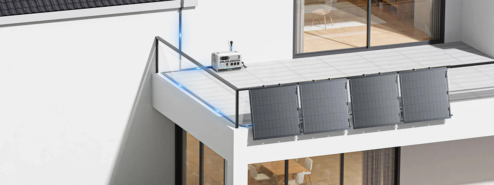 ALLWEI Balkonkraftwerk – Solaranlage mit Speicher für Zuhause