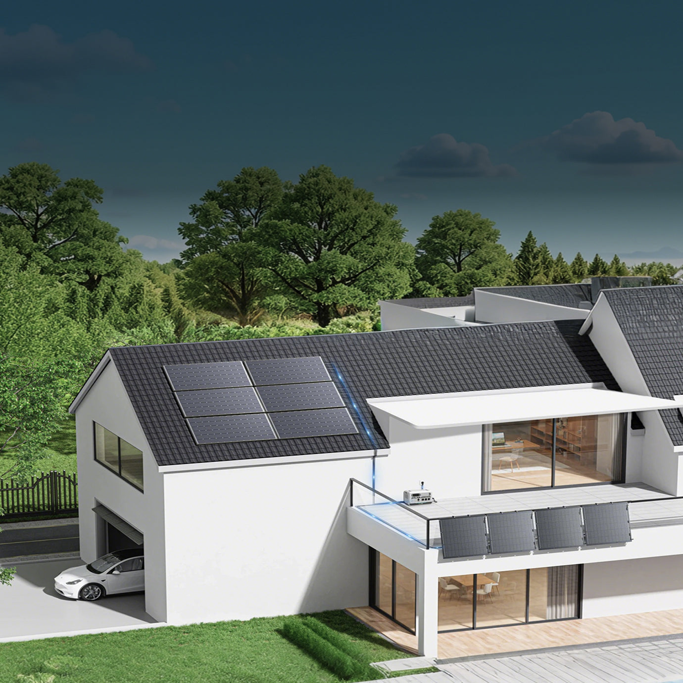 ALLWEI Balkonkraftwerk – Solaranlage mit Speicher für Zuhause