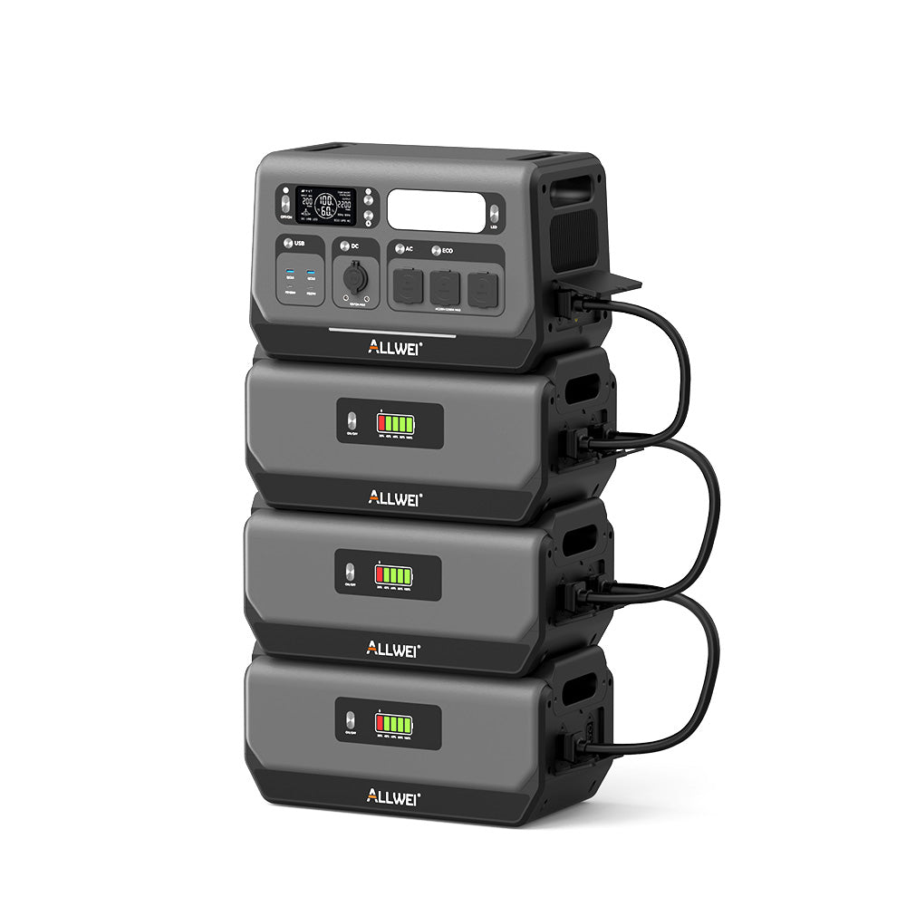 ALLWEI PPS2400Pro BalkonKraftwerk 2200W bidirektionaler Wechselrichter 2048 Wh, erweiterbar auf 10,24 kWh