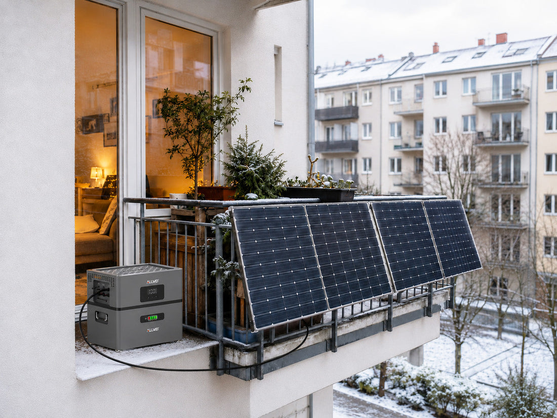 Balkonkraftwerk im Winter: Wie viel Strom erzeugt ein Balkonkraftwerk bei wenig Sonne?