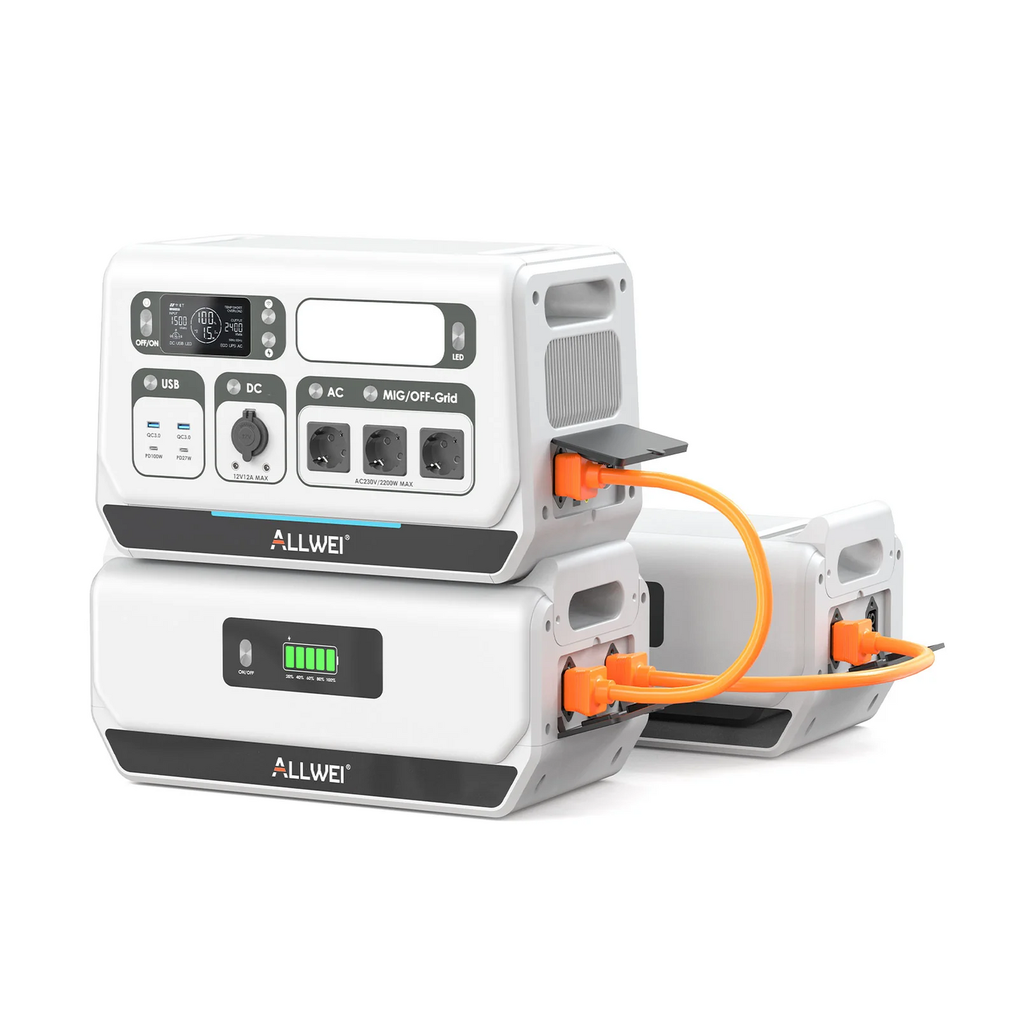ALLWEI PPS2400 Pro Balkonkraftwerk 2200W Ausgang 2048Wh