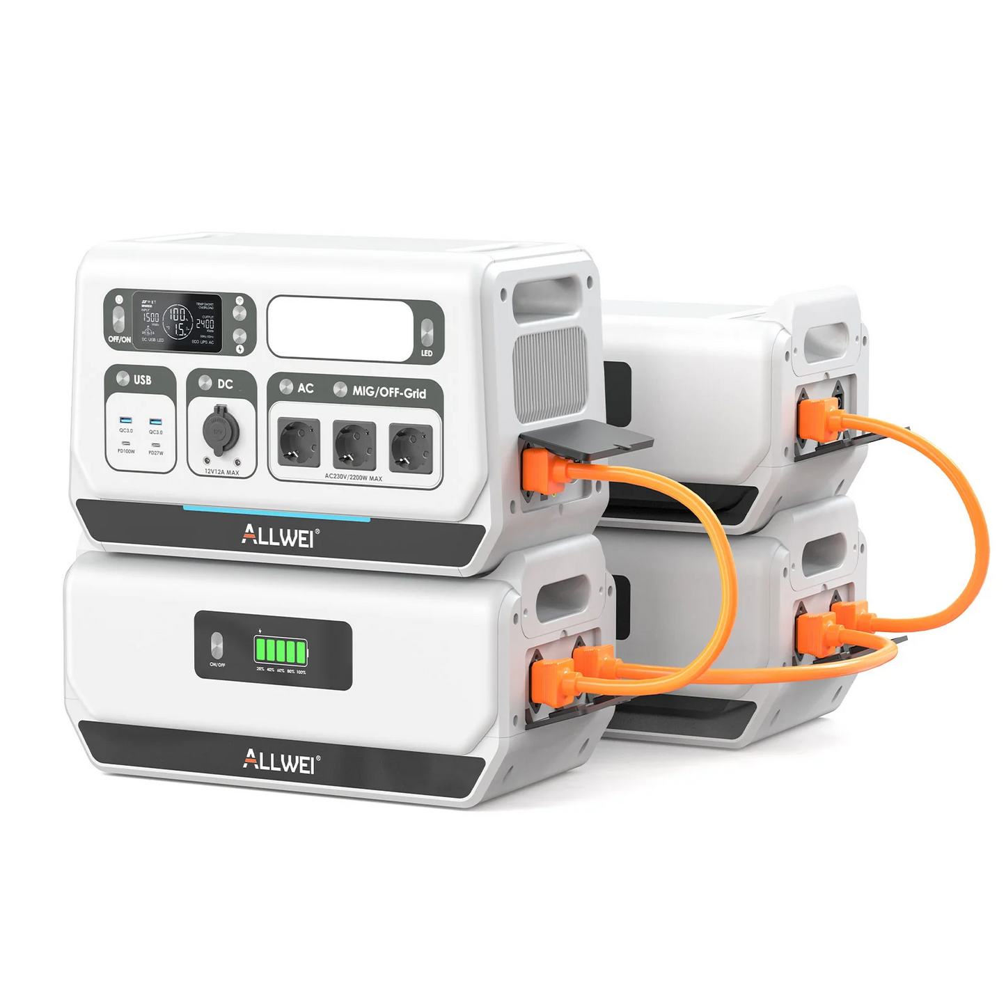 ALLWEI PPS2400 Pro Balkonkraftwerk 2200W Ausgang 2048Wh