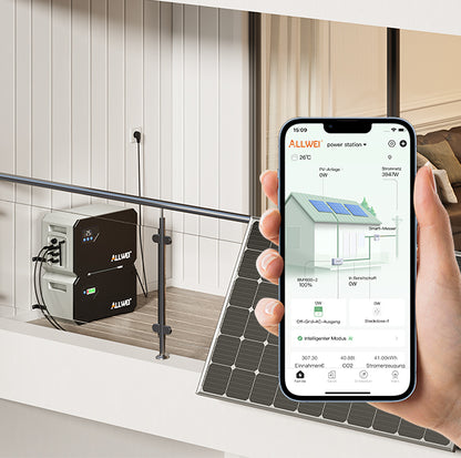 Central eléctrica para balcón ALLWEI BM1600 + batería de extensión B160 