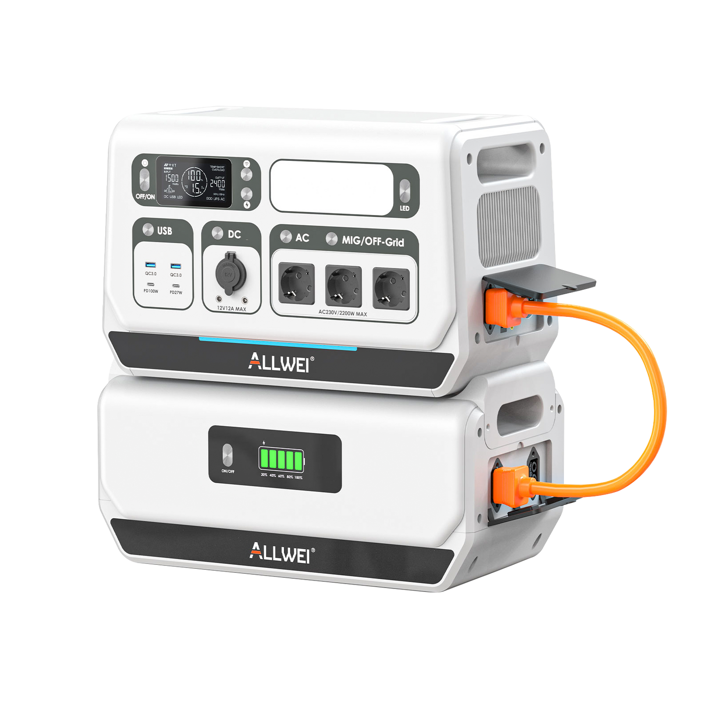 ALLWEI PPS2400 Pro Balkonkraftwerk 2200W Ausgang 2048Wh