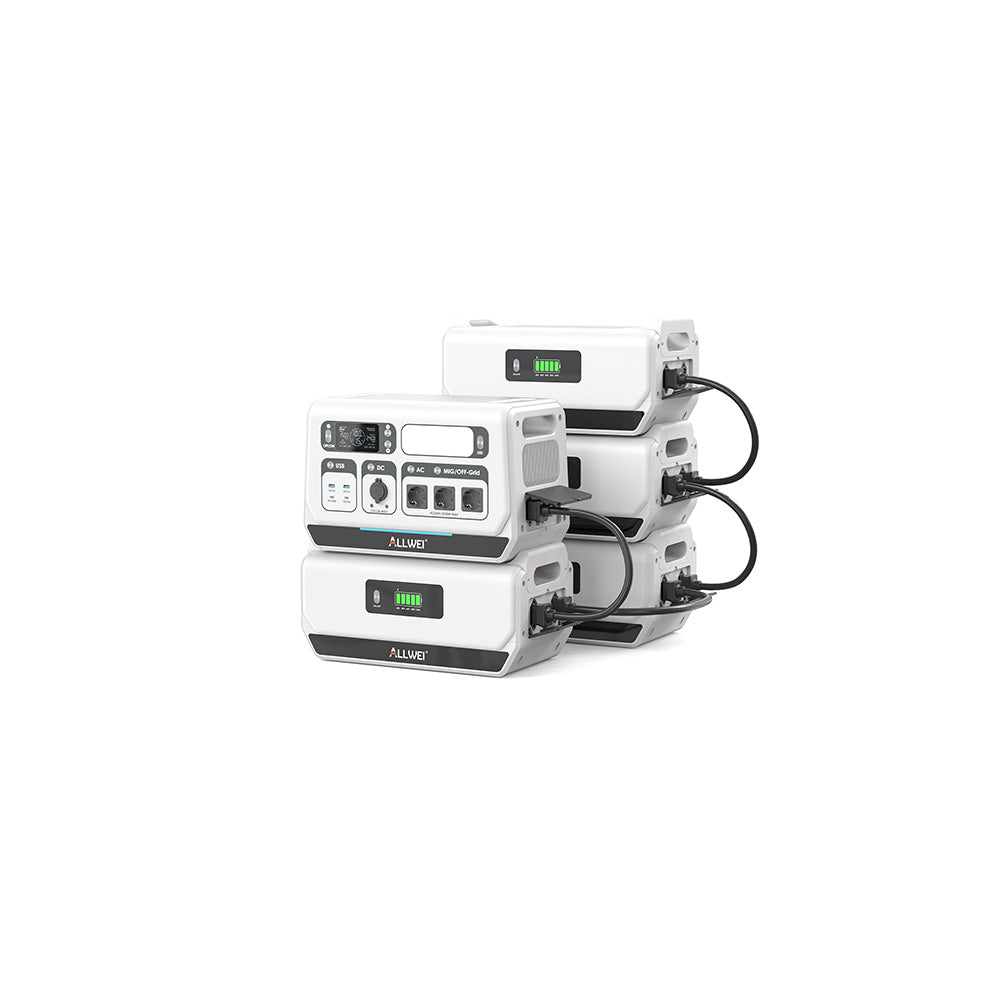 ALLWEI PPS2400 Pro Balkonkraftwerk + 4* B200 PRO Akkupack bis 10kWh