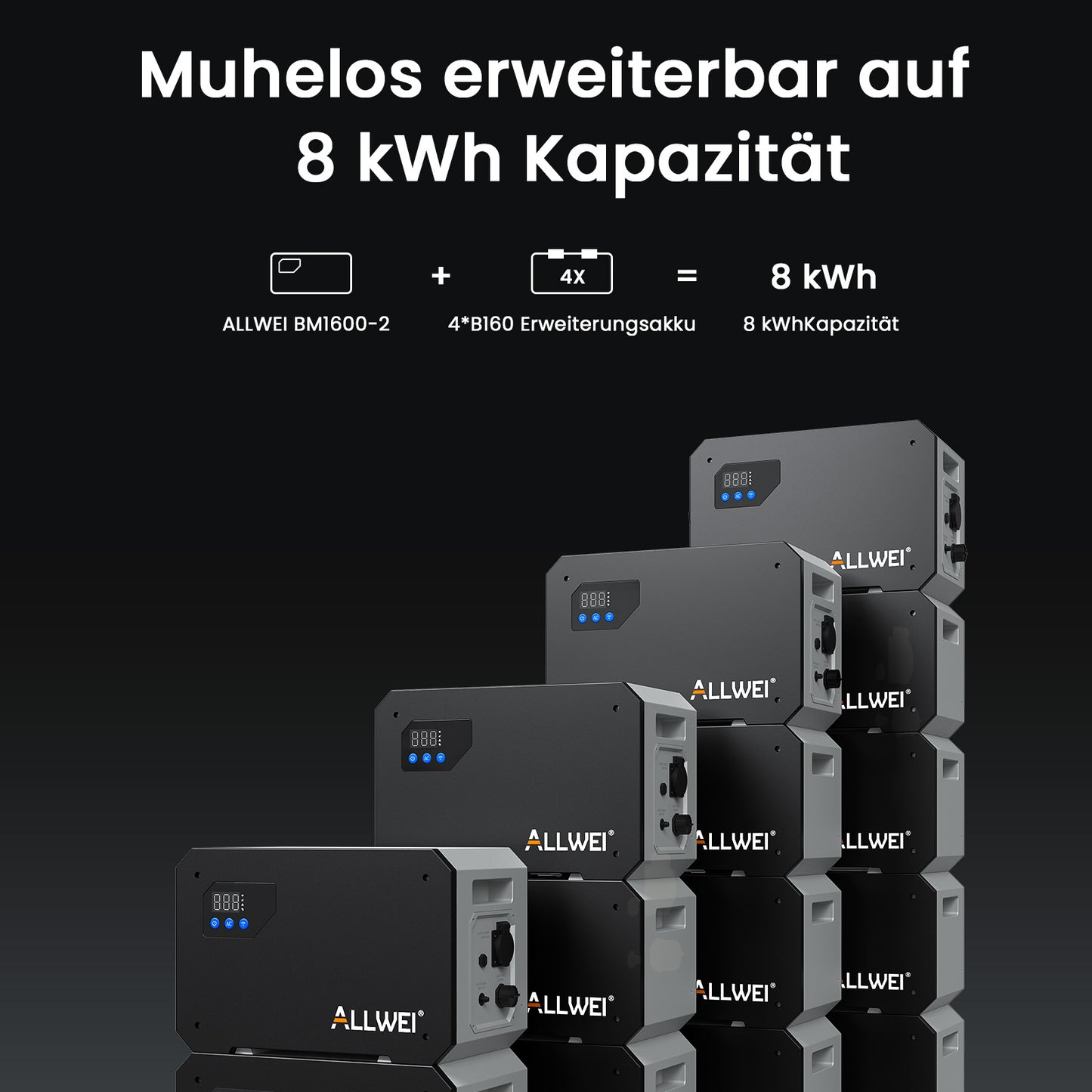 ALLWEI B160 extension battery for BM1600 balcony power station