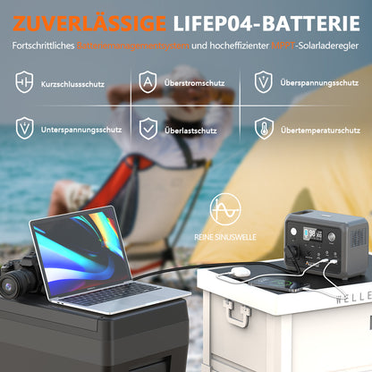 ALLWEI 300W Powerstation mit mehreren Anschlüssen USB-C USB-A DC
