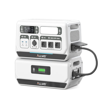 ALLWEI PPS2400 Pro - Estación de energía para balcón (2200 W, 2048 Wh)