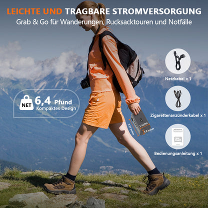 ALLWEI tragbare Powerstation für Outdoor Reisen und Camping