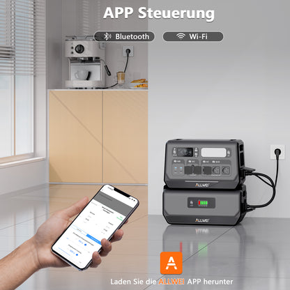 ALLWEI PPS2400Pro Powerstation mit Speicher | 2200W 2048Wh