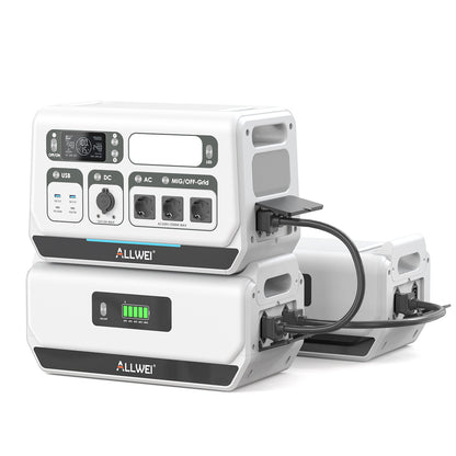 ALLWEI PPS2400 Pro - Estación de energía para balcón (2200 W, 2048 Wh)