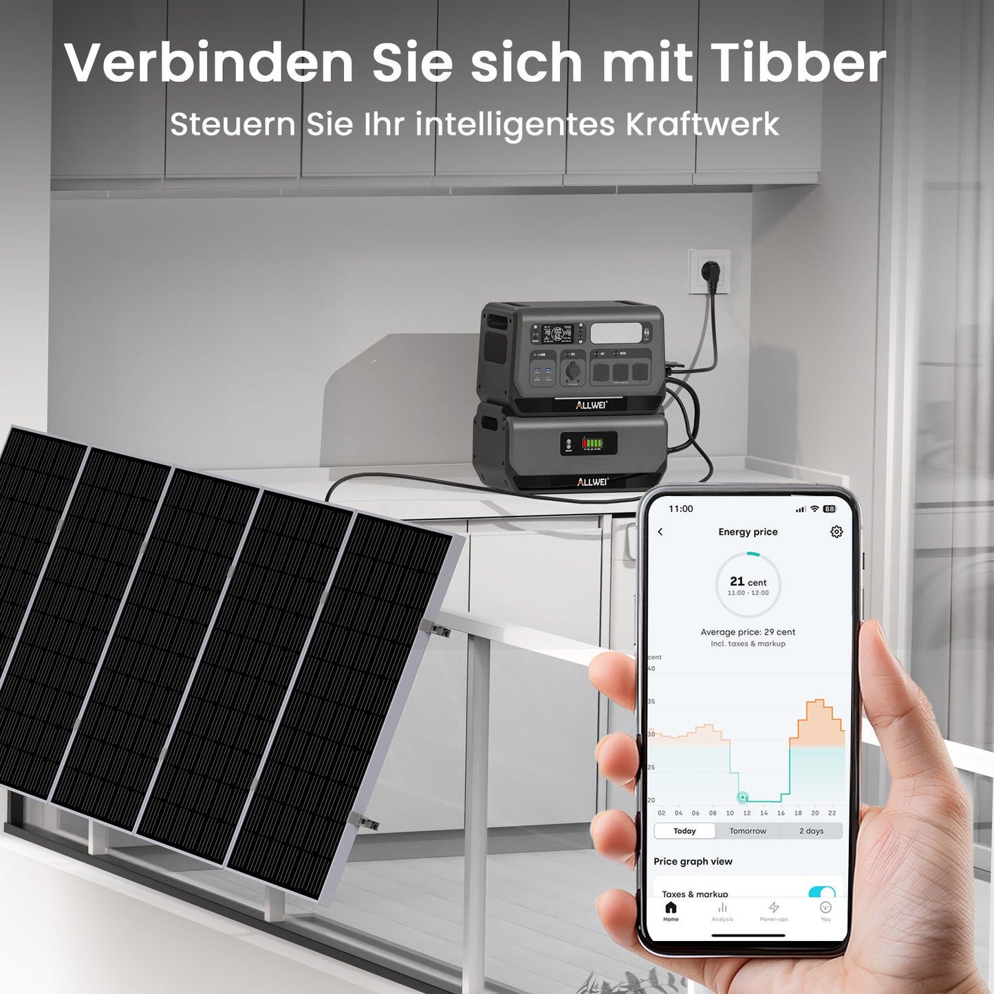 ALLWEI PPS2400Pro Powerstation mit Speicher | 2200W 2048Wh
