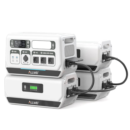 ALLWEI PPS2400 Pro - Estación de energía para balcón (2200 W, 2048 Wh)