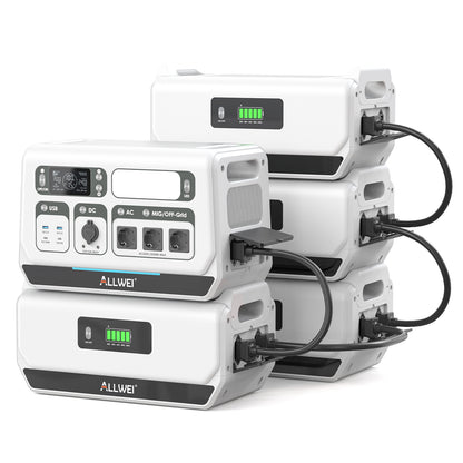ALLWEI PPS2400 Pro - Estación de energía para balcón (2200 W, 2048 Wh)
