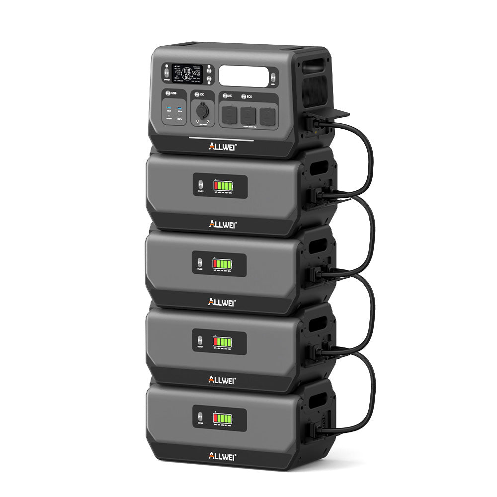 ALLWEI PPS2400Pro BalkonKraftwerk 2200W bidirektionaler Wechselrichter 2048 Wh, erweiterbar auf 10,24 kWh